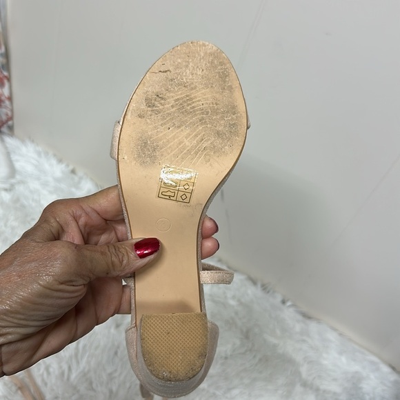 Allegra K Women's Solid Color Strap Block Heel Lace up Sandals - Picture 8 of 9